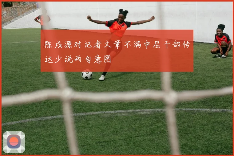 陈戌源对记者文章不满中层干部传达少说两句意图
